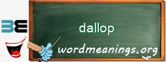 WordMeaning blackboard for dallop